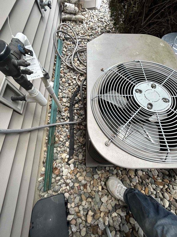 Responded to service call for non-operational furnace and provided replacement estimate for complete HVAC system. Assessed existing Coleman furnace and outdoor AC condenser unit, documented current equipment specifications and installation configuration including gas line connections, PVC venting, electrical disconnect, and ductwork setup. Generated comprehensive replacement estimate for new furnace and air conditioning system to restore heating and cooling capabilities to the residence.
