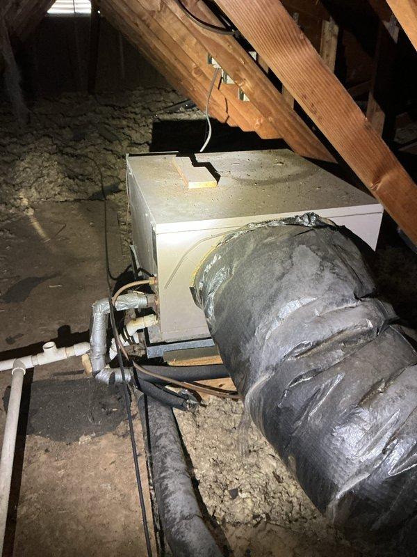 Conducted comprehensive site assessment for cooling system replacement in residence with existing radiant ceiling heat and non-functional central air conditioning. Evaluated attic-mounted air handler with specialized ductwork configuration and inspected multiple rooms to determine optimal solution for maintaining existing radiant heat zones while providing efficient cooling. Provided estimate for mini-split system installation as cost-effective alternative to traditional central air, addressing customer's specific concerns regarding system efficiency and room-by-room climate control needs.