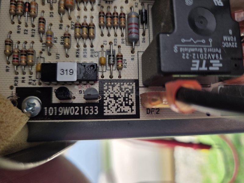 Responded to callback for commercial heat pump experiencing repeated fuse failures and complete system shutdown. Upon inspection, diagnosed failed control board causing electrical shorts and blown fuses. Removed and replaced defective circuit board assembly (part #1084-83-552C HSC1) in basement-installed heat pump unit. Verified all electrical connections, tested system operation, and confirmed unit restored to normal heating function without further fuse issues.