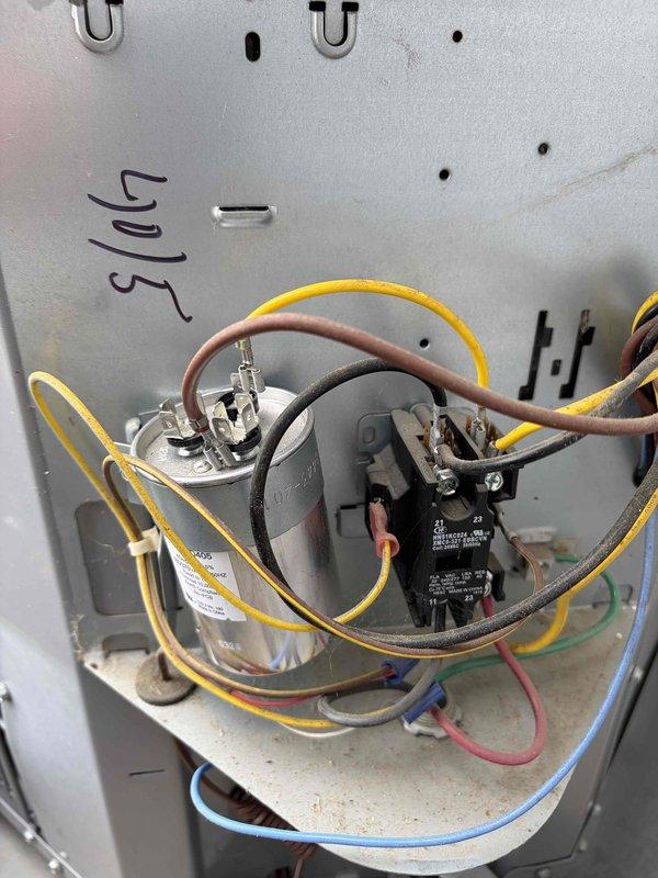 Completed prepaid cooling maintenance visit on Carrier brand outdoor condensing unit. Performed standard inspection of condenser coil, fan operation, and electrical components including capacitor and contactor. Unit found in clean, well-maintained condition with all components operating within normal parameters.