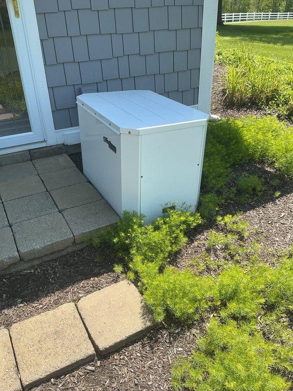 Technician conducted site assessment for HVAC system replacement. Evaluated existing outdoor unit location on concrete paver patio and inspected attic access point for indoor air handler installation. Documented current equipment placement and verified accessibility for new system installation, providing comprehensive replacement quote to customer.