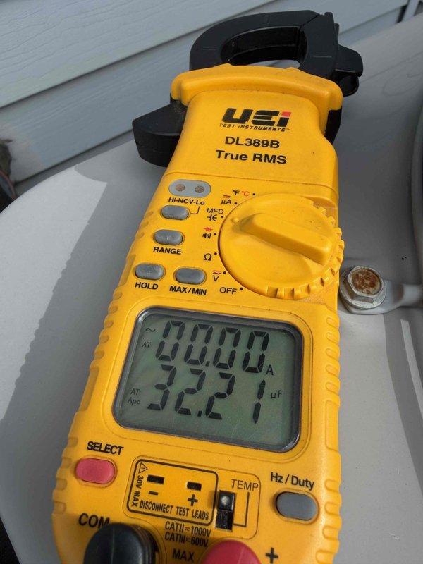 Completed comprehensive AC tune-up and cooling system inspection as part of preventive maintenance program enrollment. Performed electrical diagnostics using clamp meter to verify proper amperage draw and system performance, inspected capacitor and contactor assembly with all wire connections, and confirmed all components operating within manufacturer specifications. System tested and found functioning properly with no issues identified during this first scheduled maintenance visit.