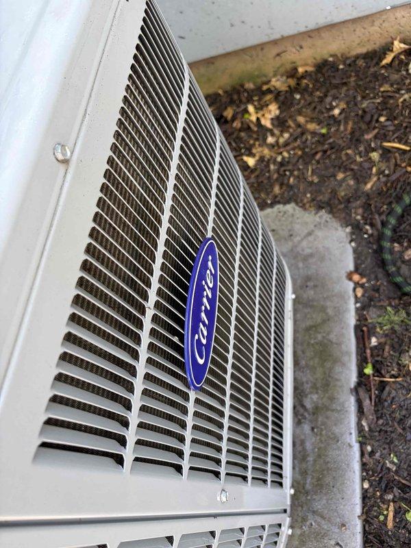 Completed routine monthly maintenance on Carrier outdoor condensing unit. Performed comprehensive system inspection including visual examination of unit exterior, electrical connections, and refrigerant lines. Verified proper operation of compressor and condenser fan motor. Cleaned condenser coil and checked airflow through grille. Inspected concrete pad for stability and proper drainage. Unit operating within normal parameters with no immediate service concerns identified. Discussed upcoming heating system maintenance scheduling with customer for consideration after mid-November.