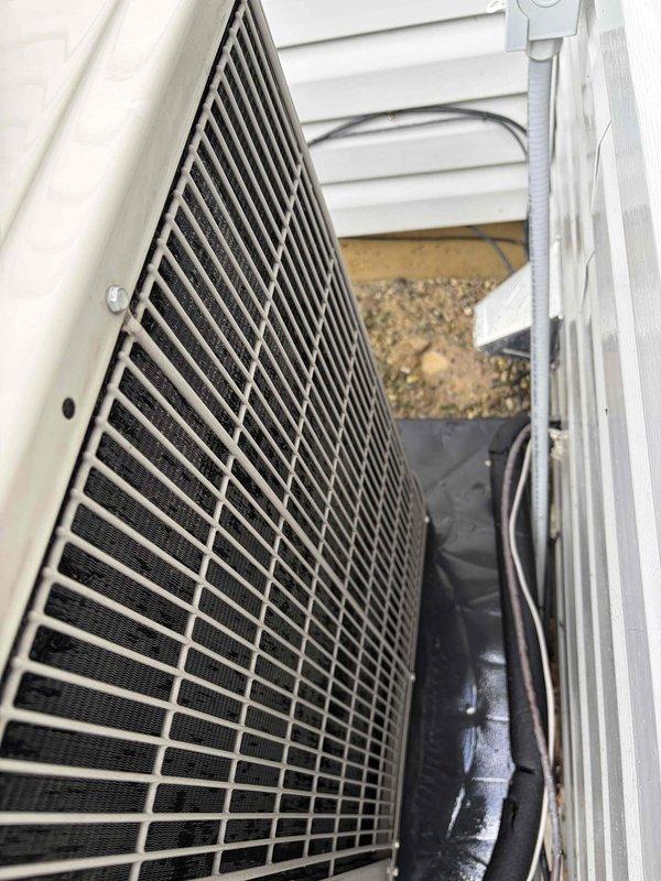 Completed routine air conditioning maintenance on outdoor condensing unit. Performed comprehensive system inspection, verified proper operation of all components, and recorded electrical readings using digital multimeter showing normal operating parameters. Unit exterior and internal components were found in good condition with no visible damage or excessive wear. Verified adequate airflow through condenser coil and confirmed system is functioning within manufacturer specifications through completion of maintenance contract visit.