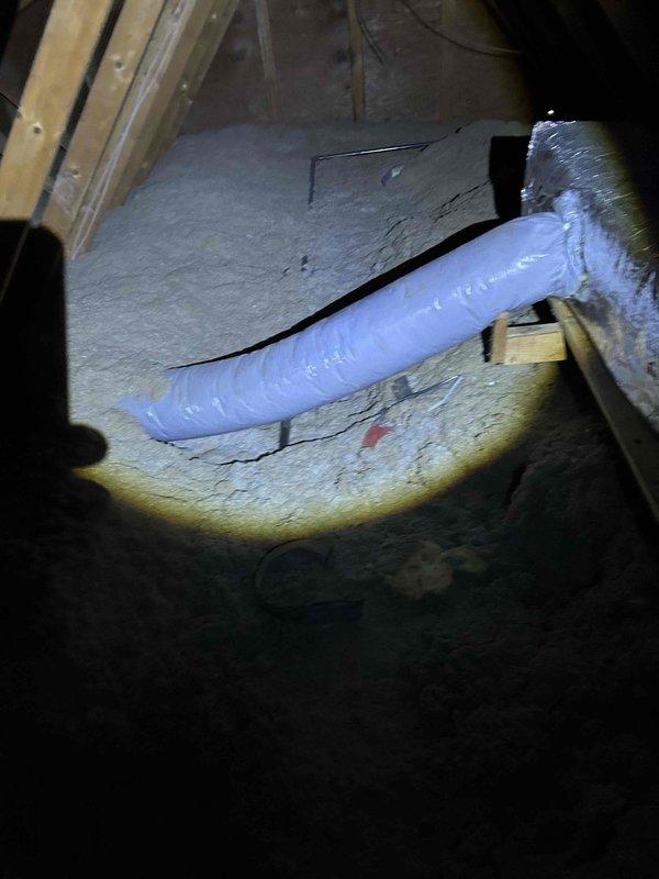 Conducted site assessment for HVAC extension into existing sunroom to provide heating and cooling capabilities. Evaluated current ductwork routing through attic space and existing flexible duct installation from original system. Inspected sunroom layout, window placement, and available wall space to determine optimal supply register locations and integration points with existing HVAC system. Provided comprehensive estimate for ductwork extension, register installation, and system modifications required to condition the additional space.