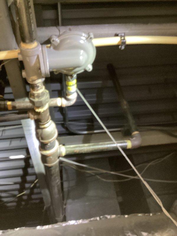 Replaced defective gas regulator on commercial HVAC system and reconnected gas vent piping to exterior termination point. Verified proper gas pressure at equipment and confirmed all connections were secure and code-compliant upon completion.