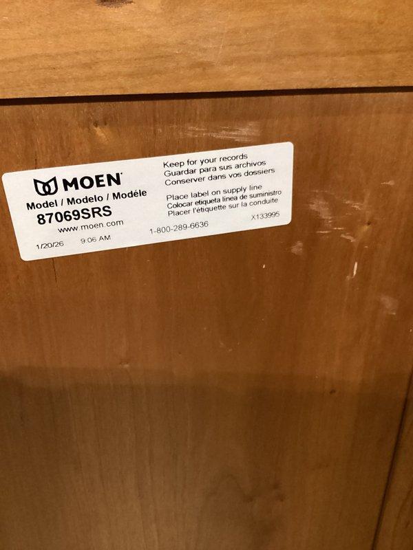 Picked up two spigot rebuild kits from vendor as previously ordered and completed installation of Moen Model 87069SRS faucet components in kitchen sink. Both spigot assemblies were successfully rebuilt and tested for proper operation, with no leaks detected upon completion.