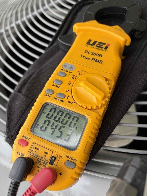Performed first-visit cooling system maintenance on residential HVAC unit. Conducted electrical diagnostics using clamp meter to verify proper amperage draw on condenser fan motor and compressor circuit. Inspected internal components including control board, capacitor, and wiring connections; documented system condition with photos showing all electrical connections secure and heat exchanger coils in serviceable condition.