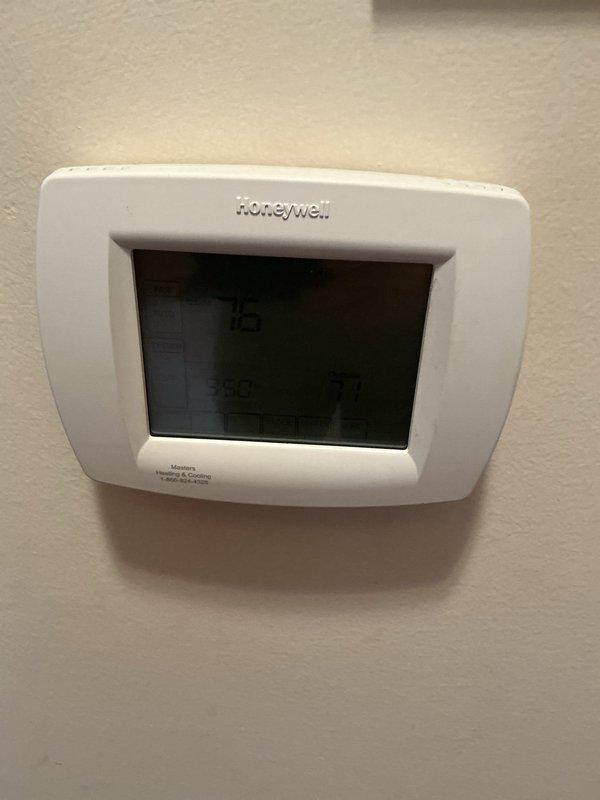 Responded to service request for heat pump replacement options. Evaluated existing outdoor heat pump unit and indoor Honeywell thermostat system. Documented current equipment configuration including condenser placement, electrical disconnect, refrigerant line set routing, and existing thermostat controls. Provided customer with heat pump replacement recommendations and equipment options suitable for residential application.