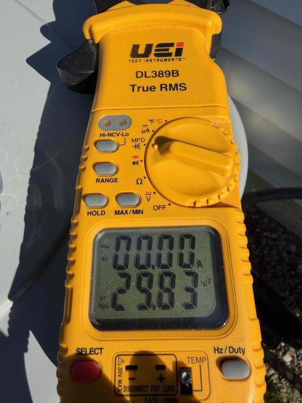 Completed routine maintenance on residential air conditioning system. Performed comprehensive inspection of outdoor condenser unit, verified proper operation of fan motor and compressor, and took electrical measurements using digital multimeter to confirm system performance within manufacturer specifications. Discussed membership renewal options and scheduled future heating system maintenance visit with property owner.