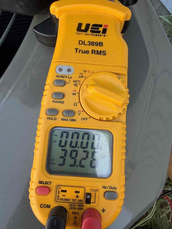 Completed monthly preventative maintenance on residential cooling system for membership program. Performed comprehensive electrical diagnostics using digital multimeter to verify proper voltage and amperage readings across all components. Inspected and tested capacitor, contactor, and control wiring within outdoor unit electrical panel, confirming all connections secure and components operating within manufacturer specifications. All system parameters normal with unit cooling effectively.