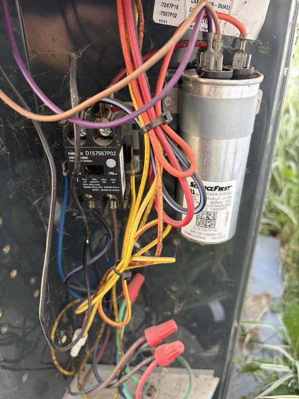 Completed monthly preventative maintenance on residential cooling system for membership program. Performed comprehensive electrical diagnostics using digital multimeter to verify proper voltage and amperage readings across all components. Inspected and tested capacitor, contactor, and control wiring within outdoor unit electrical panel, confirming all connections secure and components operating within manufacturer specifications. All system parameters normal with unit cooling effectively.