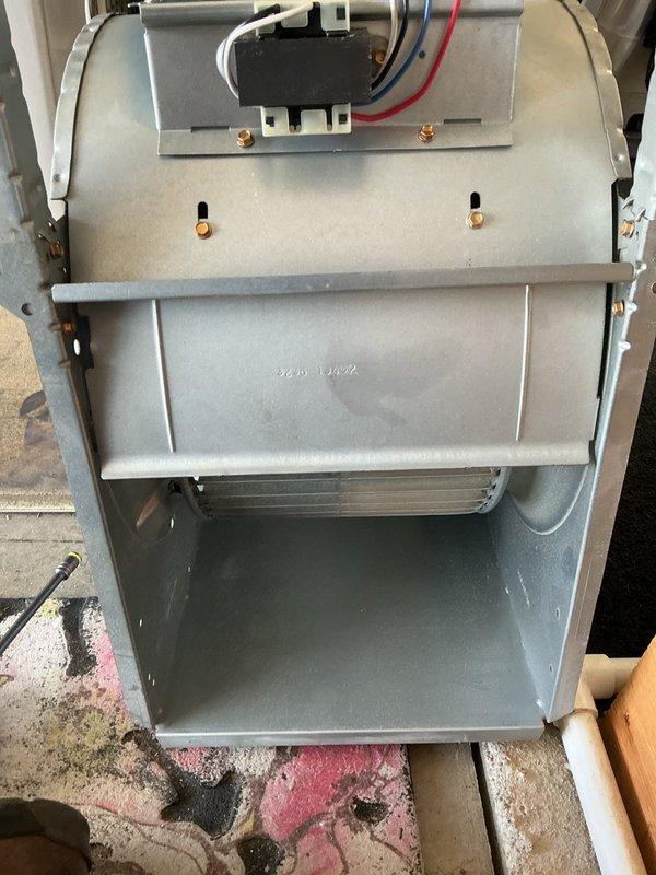Responded to no heat call for second opinion on 8-year-old gas furnace. Performed thorough inspection of unit to verify previous diagnosis of failed heat exchanger and dirty blower motor. Conducted visual examination of heat exchanger for cracks or signs of failure, inspected blower assembly and motor for debris accumulation, and assessed overall unit operation. Documented findings with photographs of interior components and compartments. Reviewed manufacturer warranty status with customer, confirming unit remains under parts warranty through 2028. Provided professional assessment of equipment condition and discussed repair options and recommendations.