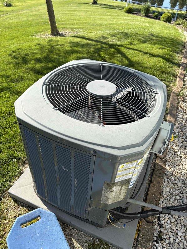 Performed comprehensive air conditioning tune-up on residential outdoor condenser unit. Conducted electrical diagnostics using clamp meter, verifying proper amperage draw and system performance. Inspected condenser coils, fan operation, and all electrical connections to ensure optimal cooling efficiency for the upcoming season.