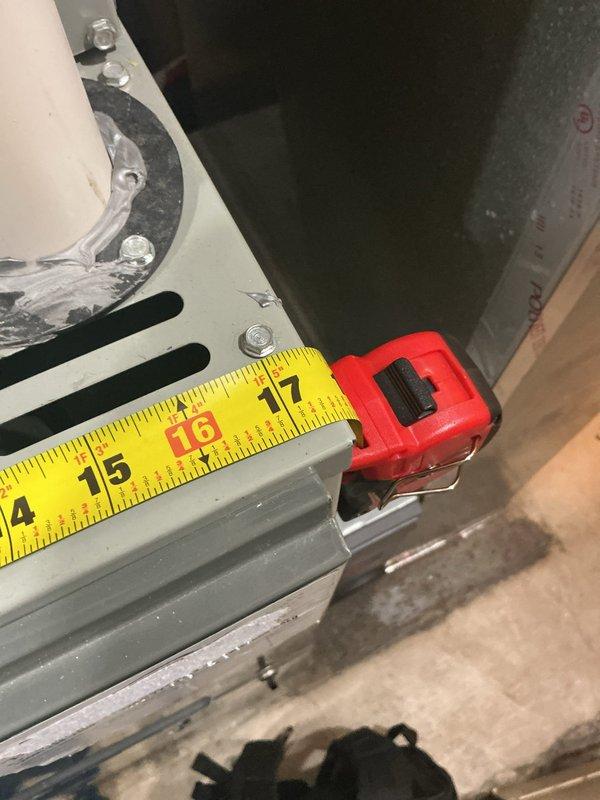 Conducted estimate for complete HVAC system replacement, evaluating existing furnace and air conditioning unit for replacement versus repair options. Assessed existing Trane TUH2B080A9V3VBA gas furnace (manufactured April 2014) located in basement, documented equipment specifications and installation measurements, and provided homeowner with replacement recommendations and available installation scheduling.