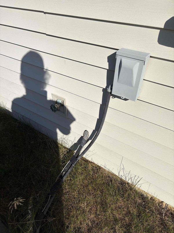 Completed scheduled prepaid cooling system maintenance and inspection on residential air conditioning unit. Performed comprehensive system evaluation including temperature differential measurements, verified proper operation of outdoor condensing unit, and inspected electrical disconnect and associated wiring. All components found operating within normal parameters with supply air temperature reading 65.6°F at register, indicating adequate cooling performance and refrigerant charge.