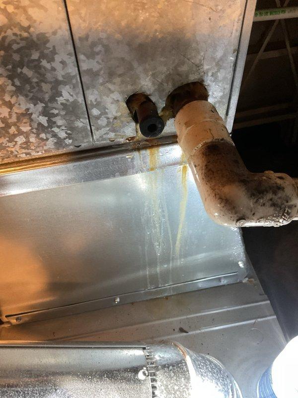 Responded to service call for leaking 40-gallon gas water heater in basement with water damage visible on surrounding concrete floor. Assessed unit leaking from bottom of tank, indicating internal tank failure requiring full replacement. Documented existing installation conditions and basement access requirements, noting two-person crew necessary for safe removal and installation due to basement location and equipment weight. Provided estimate for new gas water heater replacement including proper venting, gas line connections, and code-compliant installation.