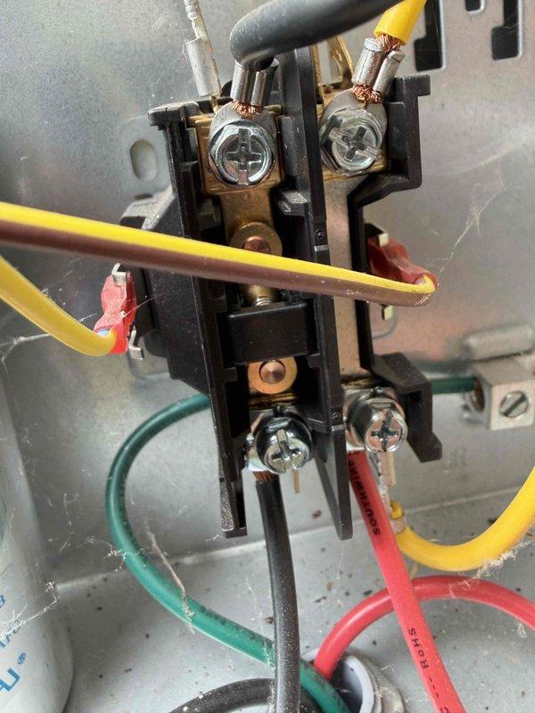 Completed final prepaid cooling system maintenance visit on residential air conditioning unit. Performed comprehensive seasonal inspection including electrical connection verification at contactor assembly, voltage testing with digital multimeter, and overall system operational assessment. All electrical terminals, wiring connections, and components found secure and functioning properly with no issues identified. Unit operating within normal parameters.
