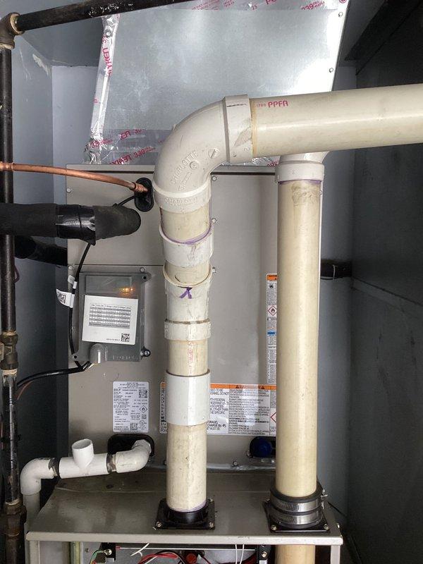 Completed full HVAC system upgrade consisting of Carrier 26VNA136W003 Infinity Series variable-speed air conditioner and Carrier CVAVA4217XMA evaporator coil. Removed and recycled existing equipment, then installed new outdoor condenser unit on 2" PVC pad with pea gravel base. Reconnected to existing line set after flushing and pressure testing for leaks. Installed new electrical disconnect and whip for outdoor unit power supply. Mounted evaporator coil in existing plenum and reconnected to supply and return ductwork. Connected condensate drainage system using PVC piping. Installed new thermostat and integrated outdoor temperature sensor for optimal system performance. Performed system startup, verified proper refrigerant charge, airflow, and electrical connections. Conducted operational testing to ensure variable-speed functionality and proper cycling. Provided homeowner with system operation training and thermostat programming instructions. Completed post-installation quality assuran