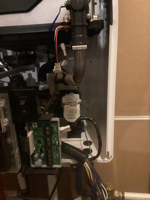 Responded to tankless water heater displaying error codes. Diagnosed unit by referencing error code specifications and consulted with technical support to troubleshoot the issue. Performed systematic diagnostic procedures which identified a failed motherboard as the root cause of the malfunction. Coordinated warranty replacement of the defective motherboard component. Scheduled follow-up appointment for motherboard installation upon receipt of the replacement part. Payment received via check for the scheduled repair work.