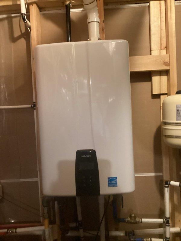 Responded to tankless water heater displaying error codes. Diagnosed unit by referencing error code specifications and consulted with technical support to troubleshoot the issue. Performed systematic diagnostic procedures which identified a failed motherboard as the root cause of the malfunction. Coordinated warranty replacement of the defective motherboard component. Scheduled follow-up appointment for motherboard installation upon receipt of the replacement part. Payment received via check for the scheduled repair work.