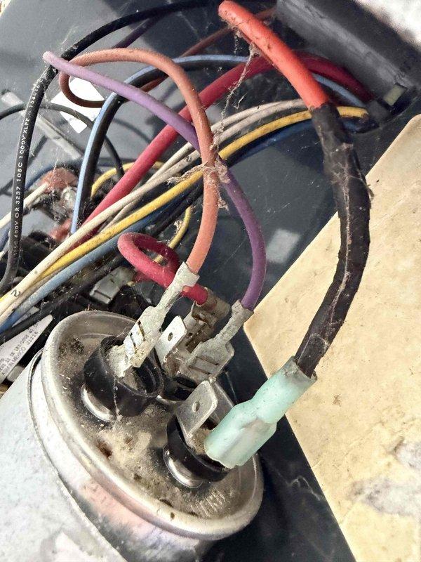 Completed routine AC maintenance on residential cooling system. Inspected outdoor condenser unit, verified electrical connections at terminal block, checked all wire harnesses for secure connections and proper condition. Unit operating within normal parameters, no issues found. Customer's maintenance agreement expires 10/2026.