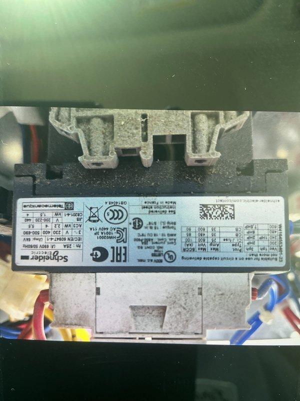 Replaced failed control board and contactor in commercial HVAC unit. Installed new Schneider Electric contactor with proper wire terminations, ensuring all electrical connections were secure and system operational. Unit tested successfully upon completion with all controls functioning as designed.