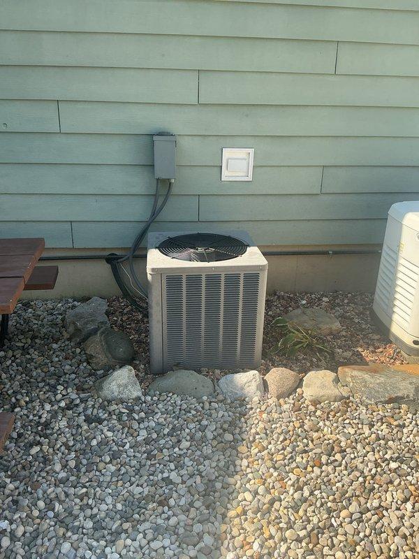 Conducted on-site evaluation of existing HVAC system for replacement estimate due to aging air conditioning unit with diminished performance. Assessed outdoor condenser unit and indoor furnace installation, documented equipment specifications and current operating conditions. Provided comprehensive replacement options for both cooling and heating systems to address customer's request for complete system upgrade pricing.
