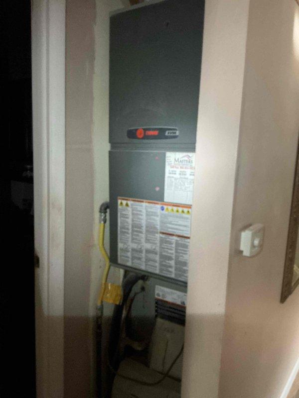 Completed preventive maintenance on Trane air handler system installed in interior utility closet. Performed comprehensive cooling season inspection including filter check, electrical connections verification, condensate pump operation test, and refrigerant line assessment. All components found operating within normal parameters and system left in proper working condition.