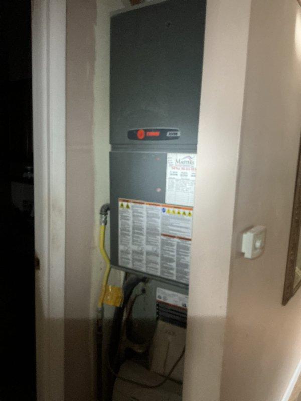 Completed preventive maintenance on Trane air handler system installed in interior utility closet. Performed comprehensive cooling season inspection including filter check, electrical connections verification, condensate pump operation test, and refrigerant line assessment. All components found operating within normal parameters and system left in proper working condition.
