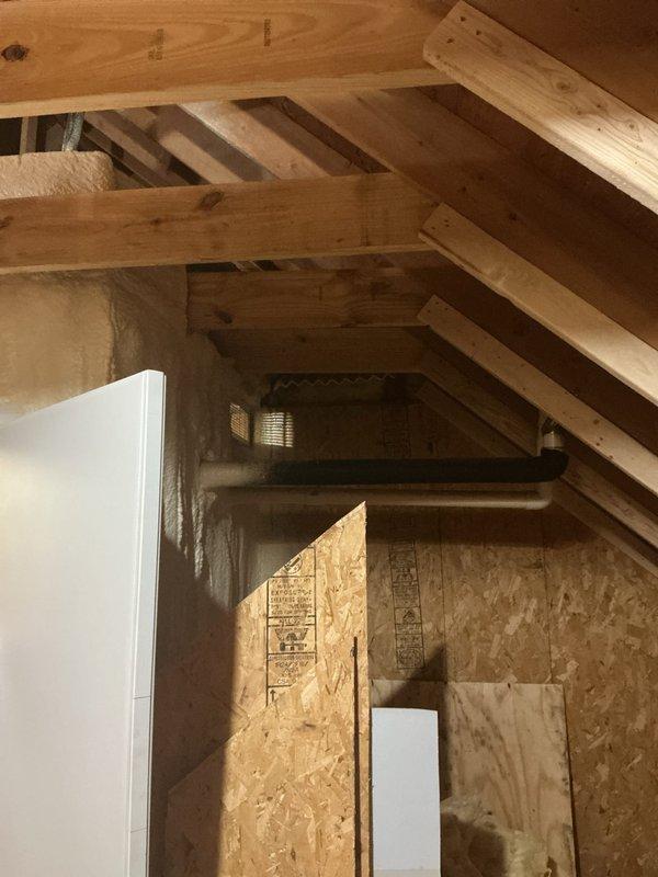 Conducted site assessment for HVAC system modification in garage conversion to living space. Evaluated existing ductwork routing through attic area and determined requirements for relocating system piping to accommodate new room layout. Provided estimate for repositioning existing HVAC infrastructure and quote for installing additional system to properly condition the converted space.