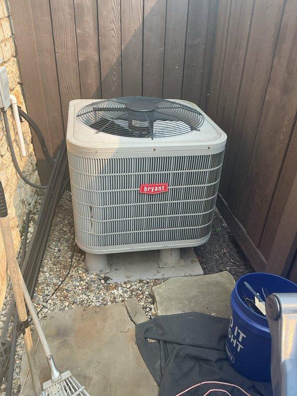 Conducted on-site evaluation for heat pump and air handler replacement estimate. Assessed existing Bryant outdoor condensing unit located in side yard service area and dual air handling units installed in attic space. Documented current equipment configuration, installation conditions, and provided comprehensive replacement system recommendations to customer.