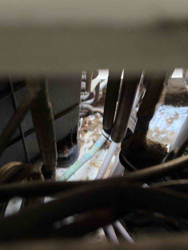 Responded to callback for PTek unit experiencing continuous water leak and reported electrical shock hazard from standing water. Upon arrival, removed significant sludge accumulation from condensate drain line and restored proper drainage flow. Performed thorough cleaning of heavily soiled air filters to restore airflow efficiency.