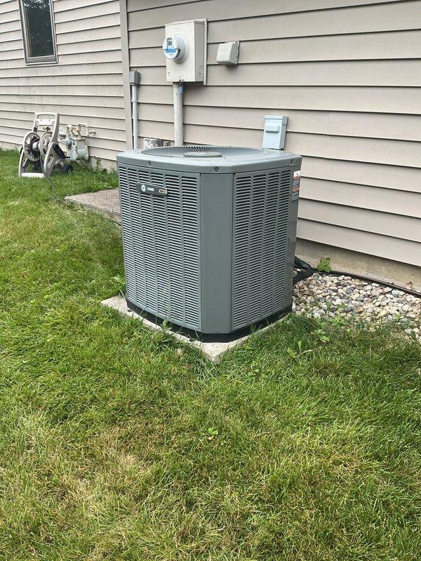Completed comprehensive on-site assessment for full HVAC system replacement, evaluating existing outdoor air conditioning condenser unit and indoor Bryant furnace installation. Documented current equipment conditions, measurements, and specifications to provide accurate replacement estimate for both heating and cooling systems.