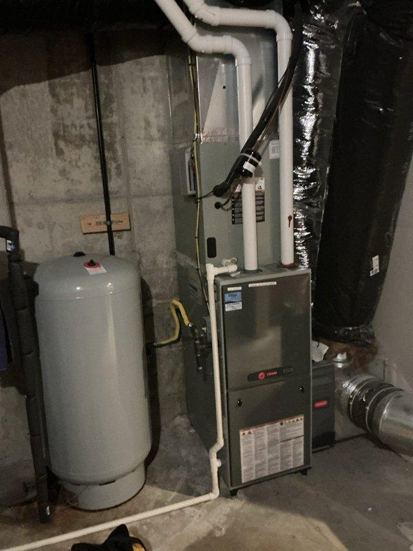 Completed cooling season maintenance on Trane heat pump system. Performed comprehensive inspection of outdoor condenser unit and indoor air handler, including checking refrigerant levels, electrical connections, and airflow. Verified system operation and discussed upcoming heating season maintenance scheduling with customer, noting membership renewal opportunity available at next visit.