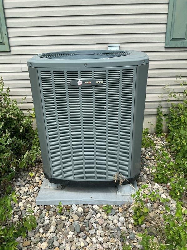 Completed cooling season maintenance on Trane heat pump system. Performed comprehensive inspection of outdoor condenser unit and indoor air handler, including checking refrigerant levels, electrical connections, and airflow. Verified system operation and discussed upcoming heating season maintenance scheduling with customer, noting membership renewal opportunity available at next visit.