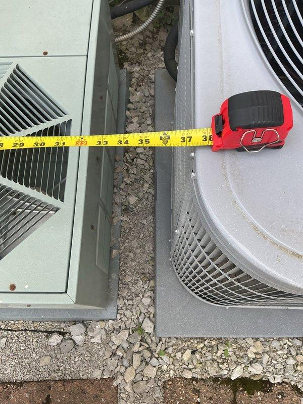 Responded to no cool call and performed comprehensive assessment of existing HVAC system including outdoor condensing unit and indoor furnace components. Documented equipment measurements and current installation configuration with detailed photography of both exterior air conditioning unit and interior mechanical systems. Evaluated system age, condition, and replacement requirements for complete heating and cooling system upgrade. Provided detailed estimate for full HVAC replacement including new air conditioning condenser unit and furnace installation to address immediate cooling failure and ensure reliable year-round climate control.