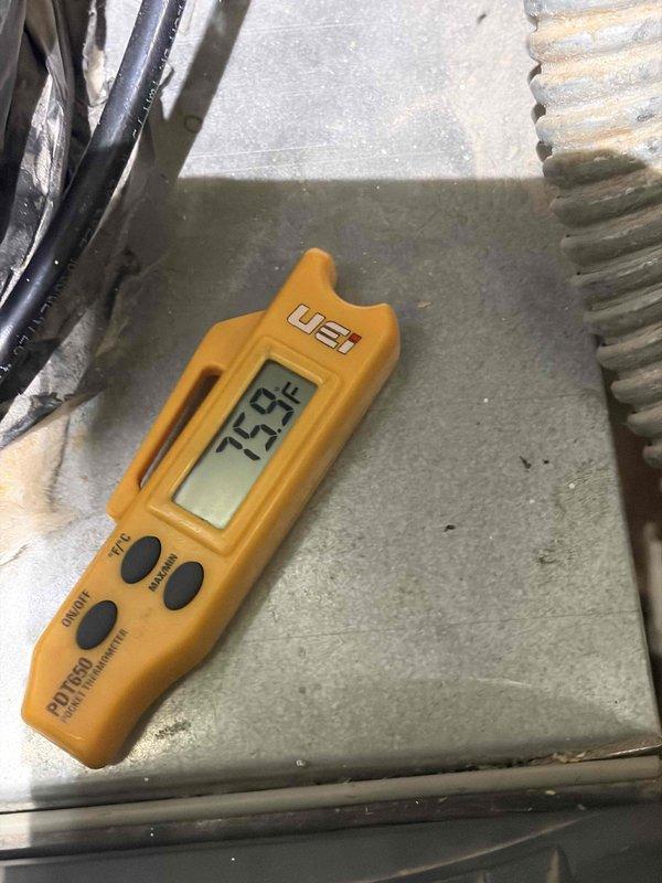 Responded to no cooling call on system installed less than one year ago. Upon arrival, customer had restored operation by resetting tripped breaker. Performed thorough system inspection to verify proper operation and identify cause of breaker trip. Checked all electrical connections at unit, finding loose wire connection that was corrected and secured with proper wire nut. Verified system temperatures and confirmed unit operating within normal parameters at 75.9°F. Tested breaker under load to ensure no further tripping issues. All connections tightened and system returned to normal cooling operation.