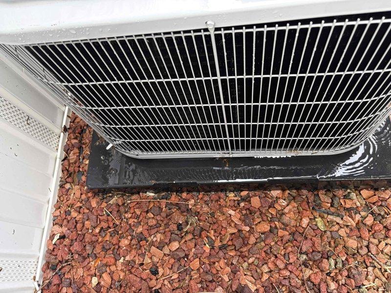 Completed annual air conditioning tune-up and preventative maintenance at lake home property. Performed system inspection, verified refrigerant temperatures with supply air reading of 61.9°F, and confirmed proper operation of all components. Unit operating within normal parameters with no issues identified during maintenance visit.
