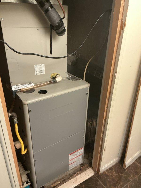 Completed final prepaid cooling maintenance visit on residential HVAC system. Performed comprehensive inspection of furnace/air handler unit, verified proper operation of all mechanical components, checked electrical connections and gas line integrity, and confirmed ductwork connections were secure. System operating within normal parameters with no issues identified.