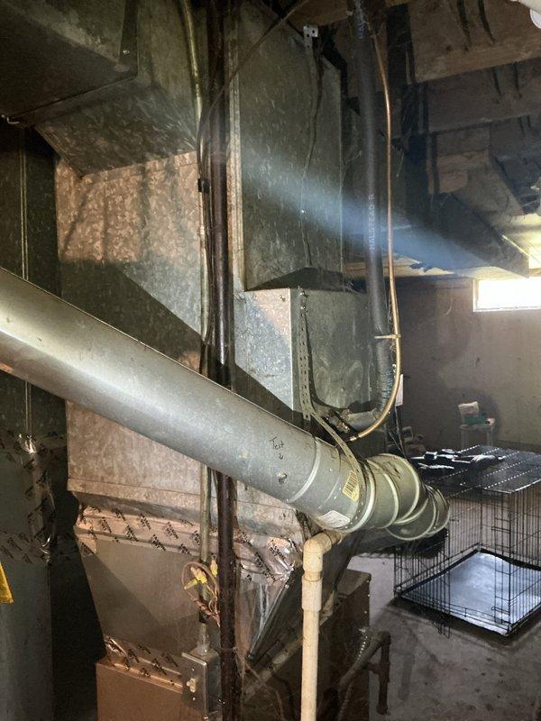 Conducted comprehensive system evaluation for complete HVAC replacement estimate following previous no-cooling service call. Assessed existing air conditioning unit, furnace, and water heater for replacement recommendations. Documented current equipment conditions including aged ductwork with visible dust accumulation, flexible duct connections showing wear and discoloration, and deteriorated insulation throughout the system. Measured attic space accessibility and photographed existing infrastructure to provide accurate replacement specifications. Customer approved estimate and selected equipment options for complete system replacement.