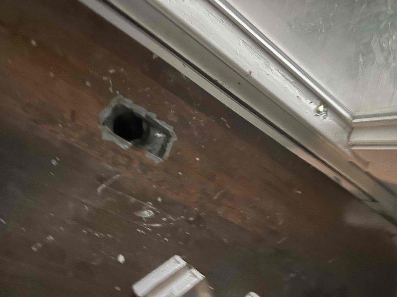 Conducted on-site assessment for furnace replacement and potential mini-split installation. Evaluated existing HVAC system in crawl space, documenting current ductwork configuration and identifying aging furnace equipment requiring replacement. Photographed installation areas including interior wall penetrations and crawl space access points to determine optimal placement for new heating system and ductless mini-split units.
