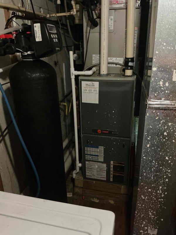 Completed prepaid cooling system maintenance visit on Carrier air conditioning unit and Trane furnace system. Performed comprehensive inspection of outdoor condenser unit, verified proper operation of compressor and condenser fan motor, checked refrigerant lines and connections for leaks, and confirmed adequate airflow through condenser coils. Inspected indoor furnace and air handler components, examined blower motor operation, and verified proper drainage from condensate system. All equipment found operating within normal parameters with no immediate service needs identified. System cooling efficiently with no deficiencies noted at time of inspection.