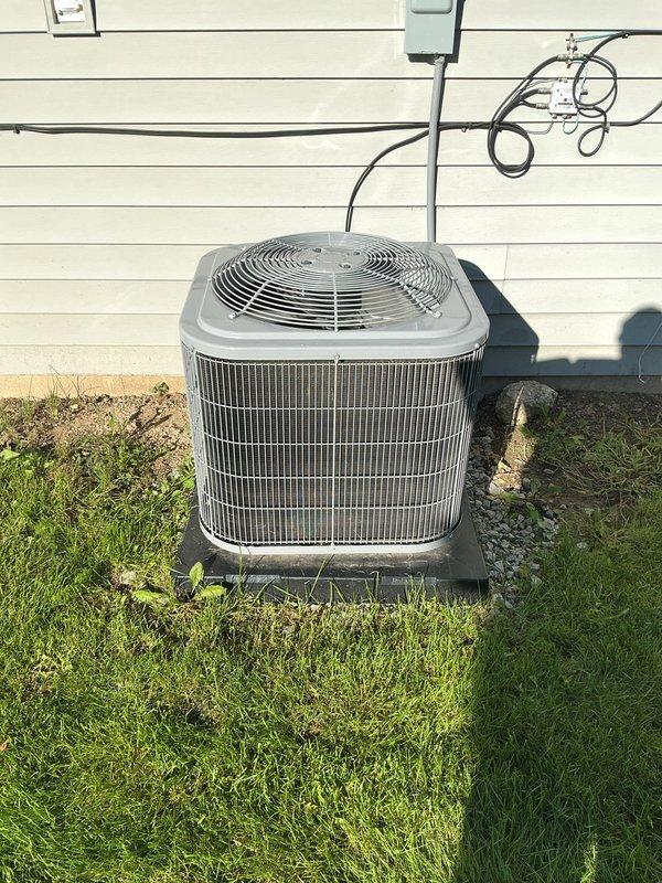 Completed final prepaid air conditioning tune-up and system inspection. Performed comprehensive maintenance on Carrier furnace and outdoor condenser unit, including visual inspection of all accessible components, verification of proper airflow through ductwork, and assessment of electrical connections at outdoor disconnect. All equipment found operating within normal parameters with no deficiencies noted at time of service.