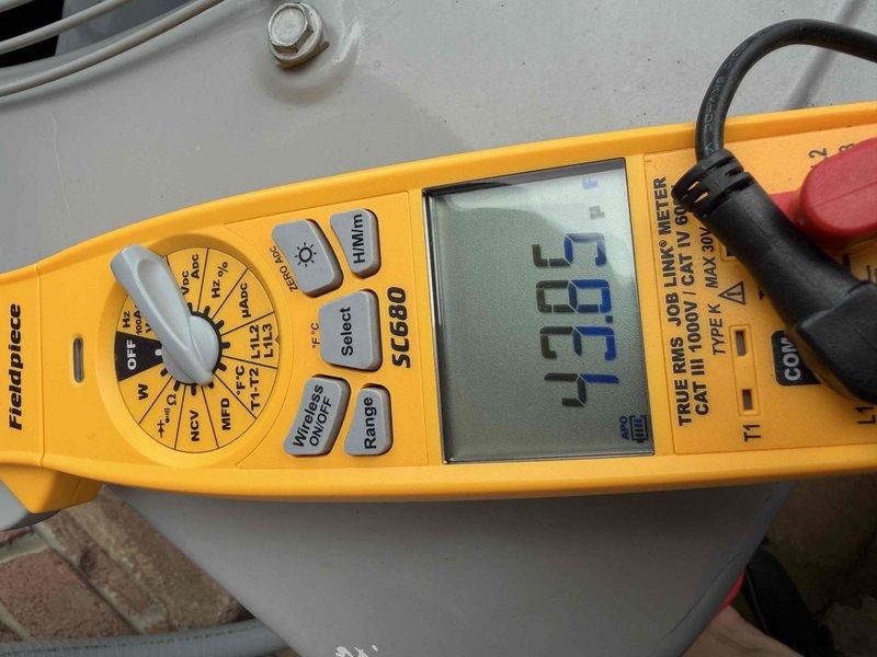 Completed annual AC tune-up and preventative maintenance on cooling system. Performed comprehensive system inspection, measured electrical amperage draw at 3.03A indicating proper compressor operation, and conducted combustion analysis on associated heating equipment showing efficient operation with CO levels at 27 ppm, oxygen at 7.54%, and combustion efficiency at 89.3%. All system components operating within manufacturer specifications.
