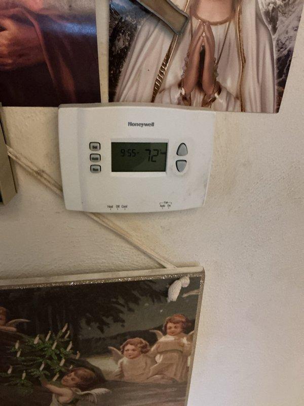 Completed estimate for replacement of gas furnace and air conditioning system located in garage. Current furnace is operational, but air conditioning unit has been leaking refrigerant in the garage area. Assessed existing equipment, measured installation space, and evaluated thermostat functionality to provide comprehensive replacement recommendations for both heating and cooling systems.