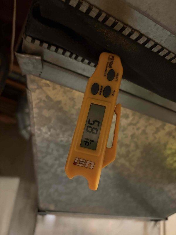 Completed heating season tune-up on geothermal system. Inspected air handler unit, verified proper airflow through heat exchanger, and confirmed system operational temperature at 85°F. All equipment components found in satisfactory working condition with no issues identified during inspection.