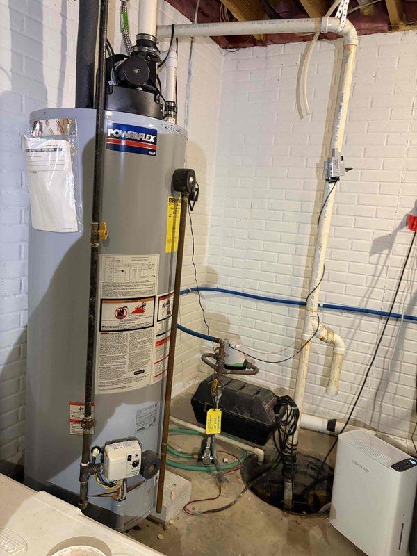 Performed a prepaid heating maintenance tune-up on a 9-year-old gas furnace, including inspection of combustion components, ignition system, and safety controls, along with verification of proper operation and airflow. Surrounding mechanical areas, including the power-vent water heater and its PVC venting, gas supply, and electrical panel, were visually inspected with no signs of rust, frost, or other deficiencies noted.