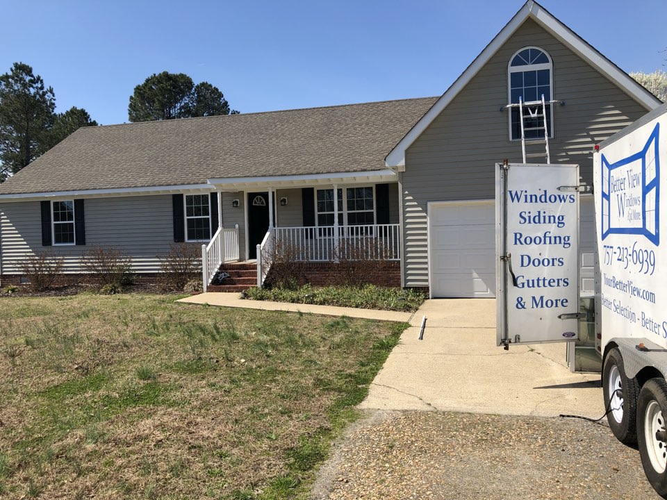 Chesapeake, VA - Better View install of Moss vinyl windows and matching white PVC trim wrap in Chesapeake. Call (757) 689-6210 to see what Better View can do for you. Chesapeake, VA - Better View install of Moss vinyl windows and matching white PVC trim wrap in Chesapeake. Call (757) 689-6210 to see what Better View can do for you.