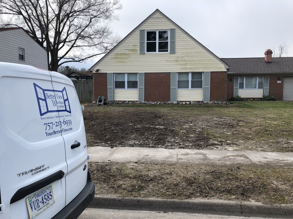 Virginia Beach, VA - Better View install of white vinyl energy efficient windows and matching PVC trim wrap in VB. If you need a few to a whole house full of windows or a door or two just call (757) 689-6210 Virginia Beach, VA - Better View install of white vinyl energy efficient windows and matching PVC trim wrap in VB. If you need a few to a whole house full of windows or a door or two just call (757) 689-6210